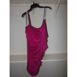 Pink One Shoulder Dress